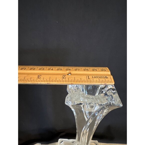 Delomb Toscany Pair Of Elegant 24% Lead Crystal Candlesticks - 10" Tall Made In - Picture 5 of 7